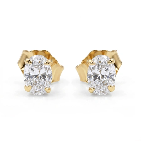 9Kt Yellow Gold Studs with Certified Lab Diamond 9Kt Yellow Gold Studs with Certified Lab Diamond