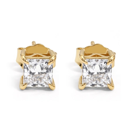 Lab Grown Diamond 9Kt Yellow Solid Gold Earrings Lab Grown Diamond 9Kt Yellow Solid Gold Earrings
