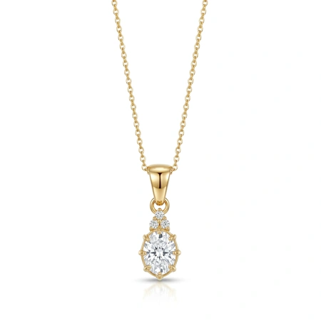 Elegant 14Kt Gold Necklace with Lab Grown Diamond