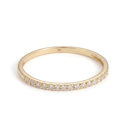 10Kt Solid Yellow Gold Eternity Band with Lab Grown Diamond 10Kt Solid Yellow Gold Eternity Band with Lab Grown Diamond