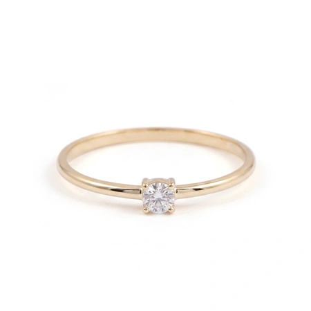 18Kt Gold Delicate Ring Production with Lab Grown Diamond