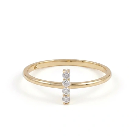 9Kt Yellow Gold Delicate Ring Maker with Lab Grown Diamond 9Kt Yellow Gold Delicate Ring Maker with Lab Grown Diamond