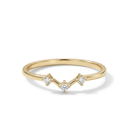 Lab Grown Diamond Delicate Ring in 9Kt Solid Yellow Gold Lab Grown Diamond Delicate Ring in 9Kt Solid Yellow Gold