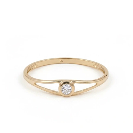 14Kt Gold Delicate Ring Wholesale with Lab Grown Diamond