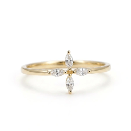9Kt Solid Yellow Gold Finger Ring with Lab Grown Diamond 9Kt Solid Yellow Gold Finger Ring with Lab Grown Diamond