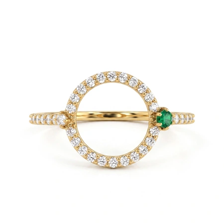 9 Kt Yellow Gold Ring Maker with Lab Grown Diamond
