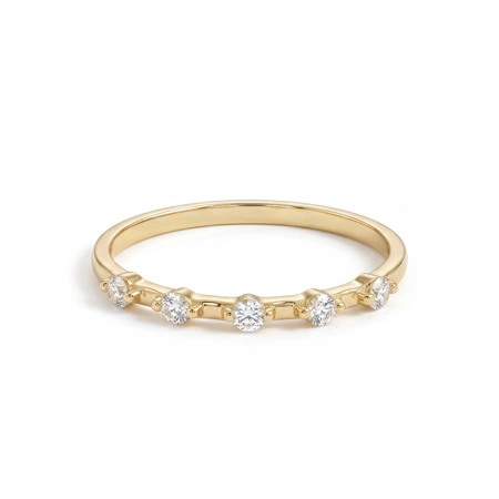 Yellow Gold Eternity Band with Lab Grown Diamond