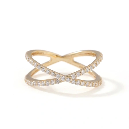 Lab Grown Diamond Yellow Gold Criss Cross Eternity Band Lab Grown Diamond Yellow Gold Criss Cross Eternity Band