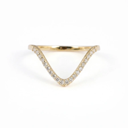 Lab Grown Diamond 9Kt Yellow Gold Wave Eternity Band