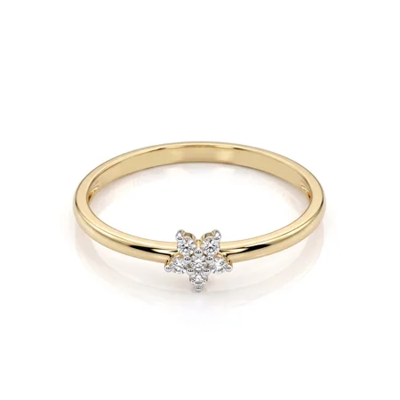 10KT Gold Floral Cluster Lab-Grown Diamond Ring Manufacturer