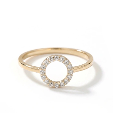 Lab Grown Diamond 9Kt Gold Delicate Ring Production Lab Grown Diamond 9Kt Gold Delicate Ring Production