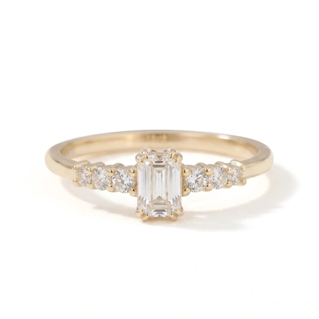 Handcrafted 9Kt Yellow Gold Solitaire Ring Lab Grown Diamond