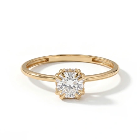 IGI Certified Lab Grown Diamond Solitaire Gold Ring